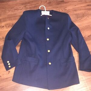JOHN MEYER VINTAGE Classic Navy Women's Blazer Gold Buttons small to medium